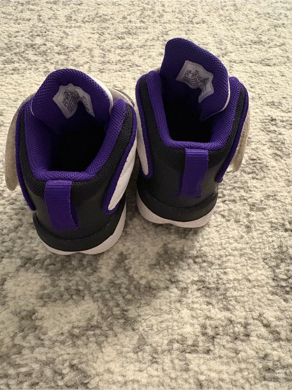 7C Jordan Purple Black & White Basketball Shoes
